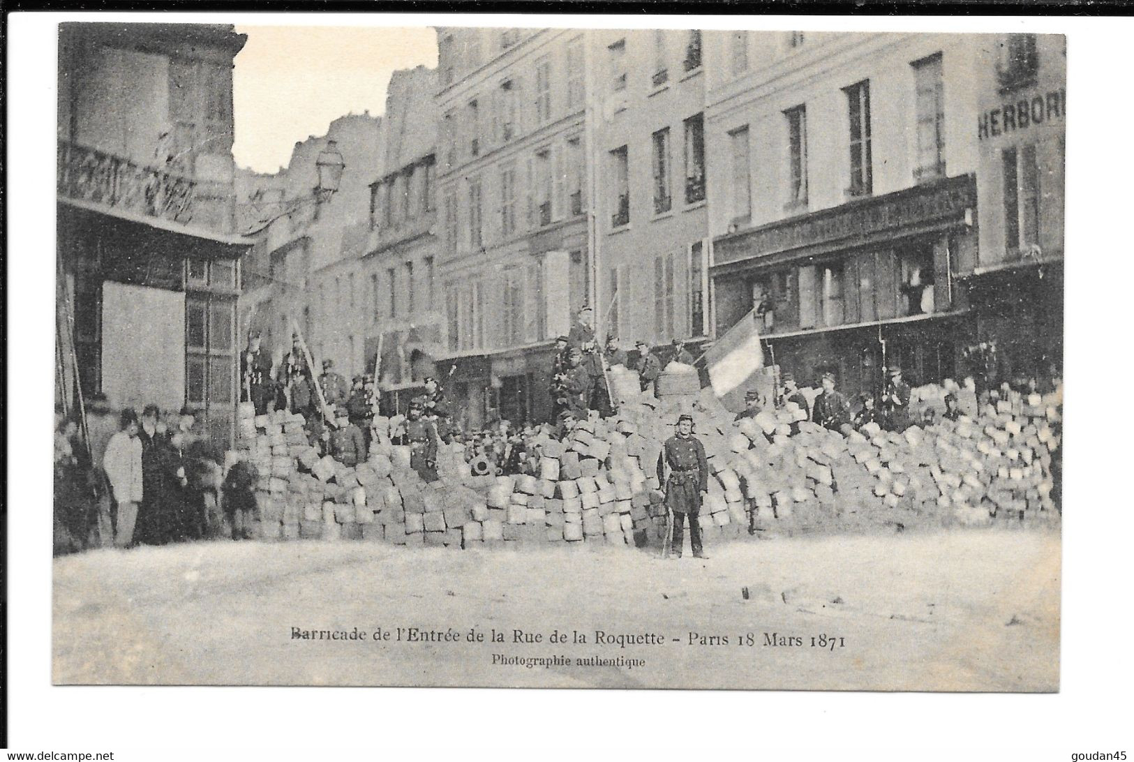 PARIS - Barricade De L'entrée De La Rue De La Roquette - 18 Mars 1871 - Altri & Non Classificati