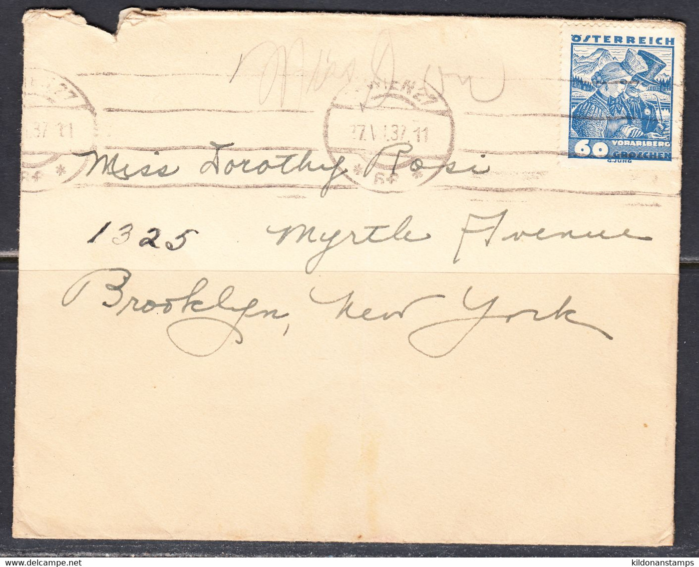 Austria Cover To USA, Postmark 1937 - Covers & Documents