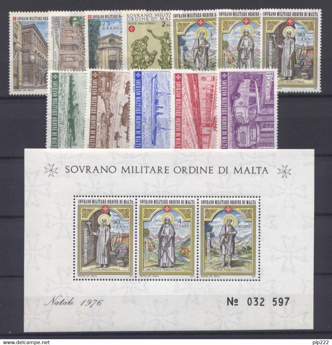 SMOM 1976 Annata Completa/Complete Year MNH/** VF - Malta (Orden Von)