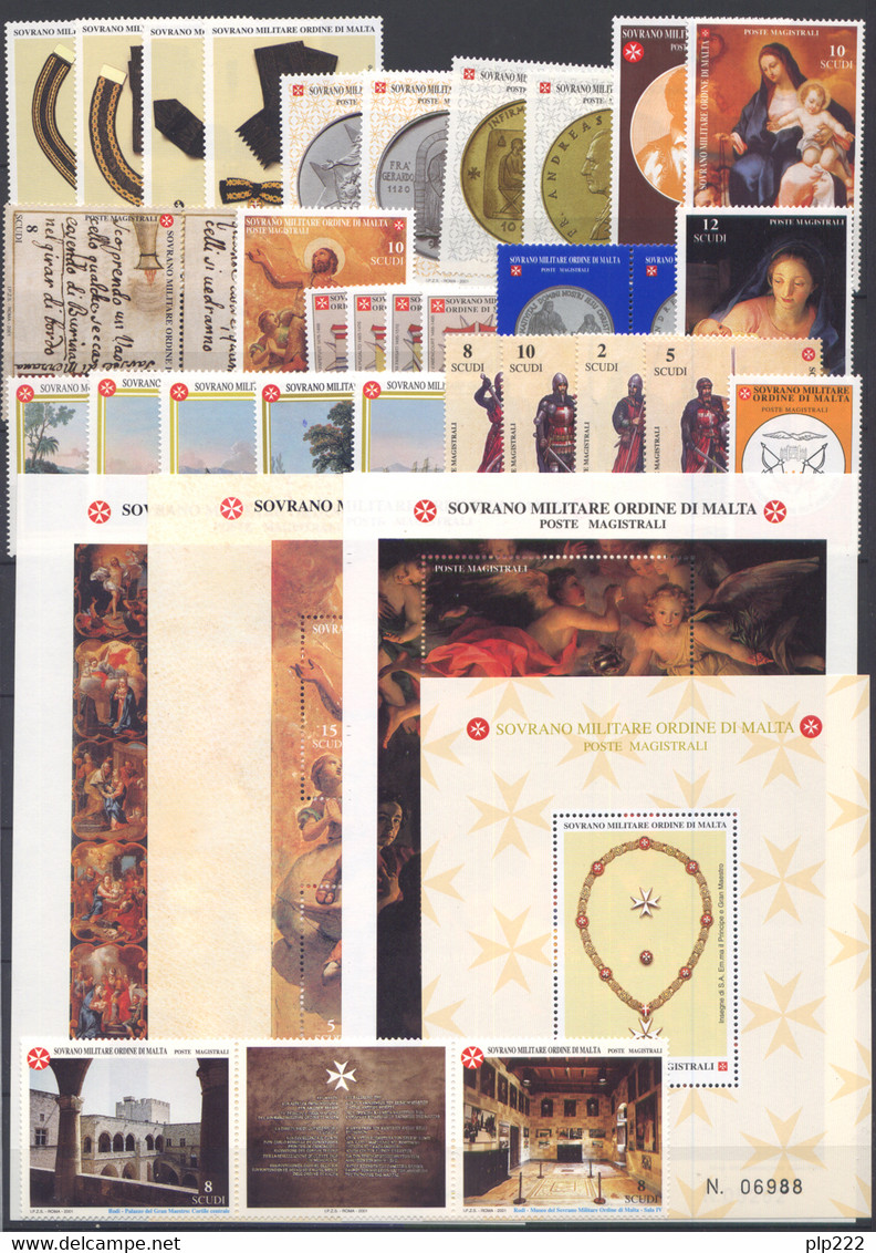 SMOM 2001 Annata Completa/Complete Year MNH/** VF - Sovrano Militare Ordine Di Malta