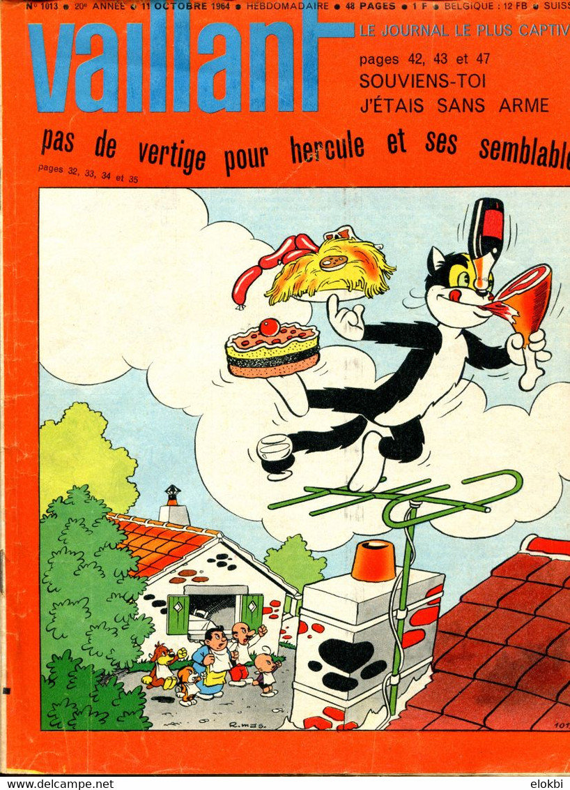 Vaillant Le Journal Le Plus Captivant N°1013 Du 1 Octobre  1964 - - Vaillant