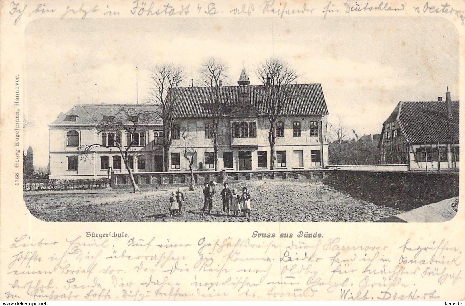 Bünde I. W. Bürgerschule 1901 AKS - Buende