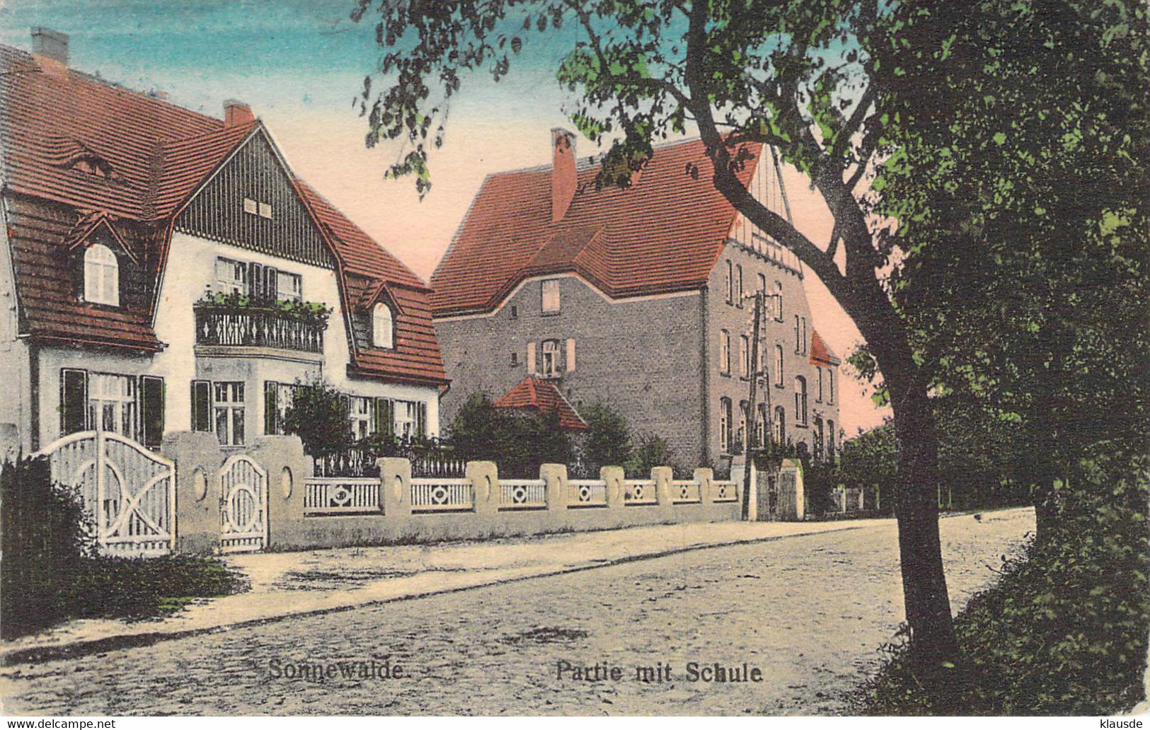 Sonnewalde - Partie Mit Schule Feldpost 1918 - Sonnewalde