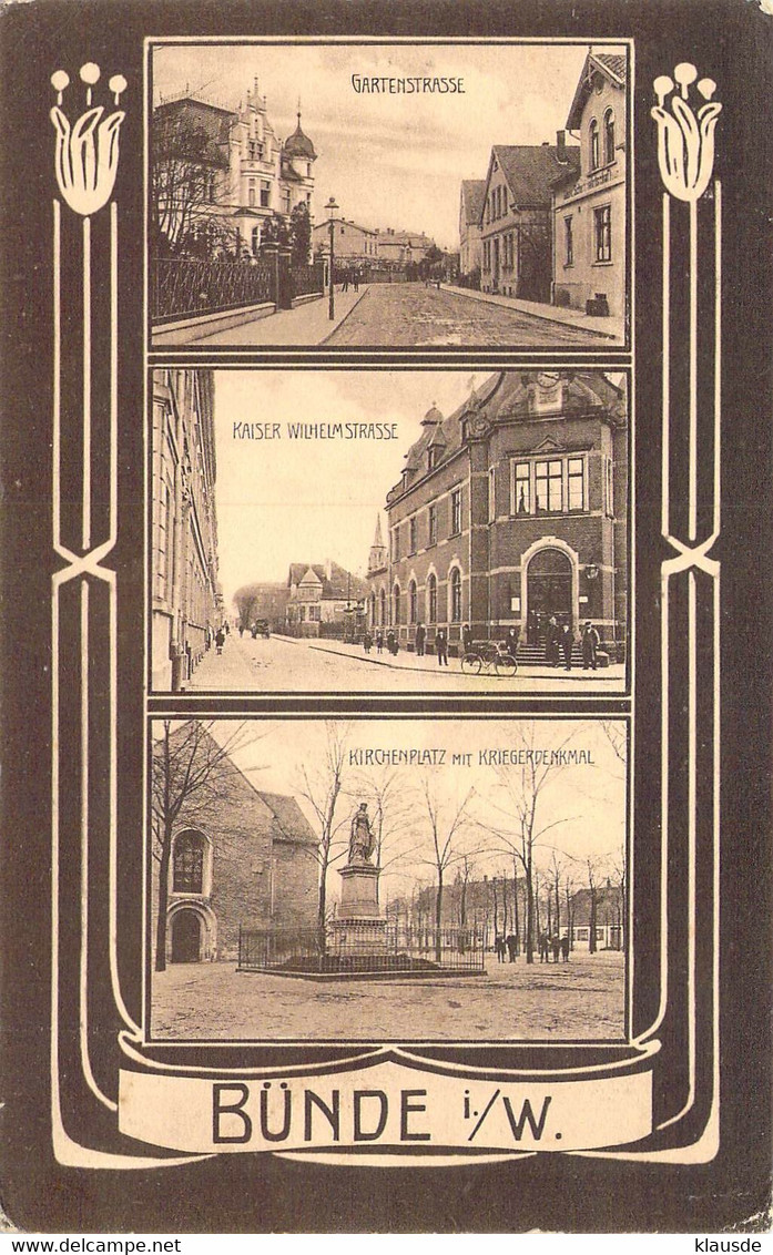 Bünde I. W.Mehrbild 1915 Bahnpost - Buende