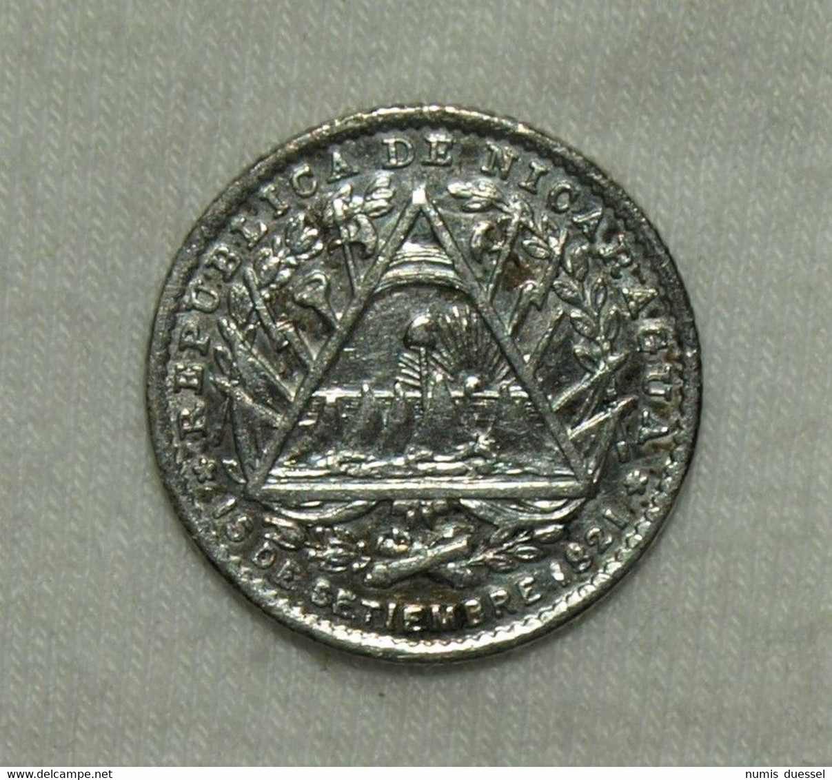 Silber/Silver Nicaragua Independence 1821, 1887 H, 5 Centavos VZ/XF - Nicaragua