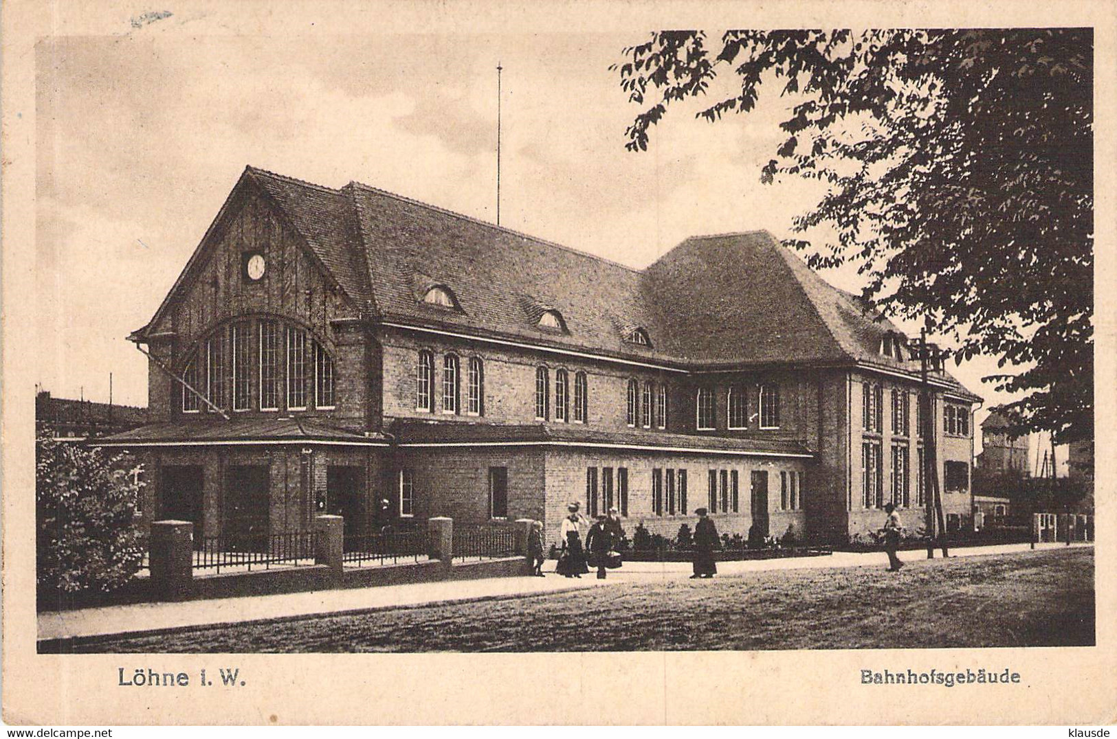 Löhne I. W. Bahnhofsgebäude 1919 - Loehne