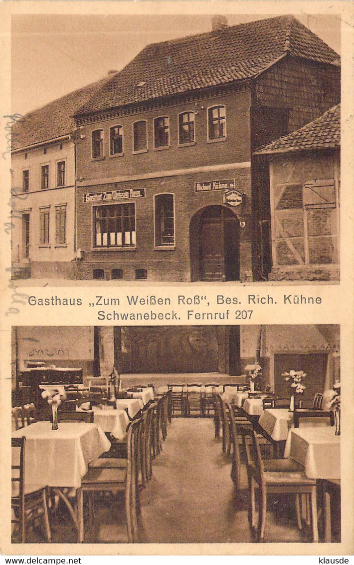 Schwanebeck - "Gasthaus Zum Weissen Roß" Mehrbild 1931 - Bernau