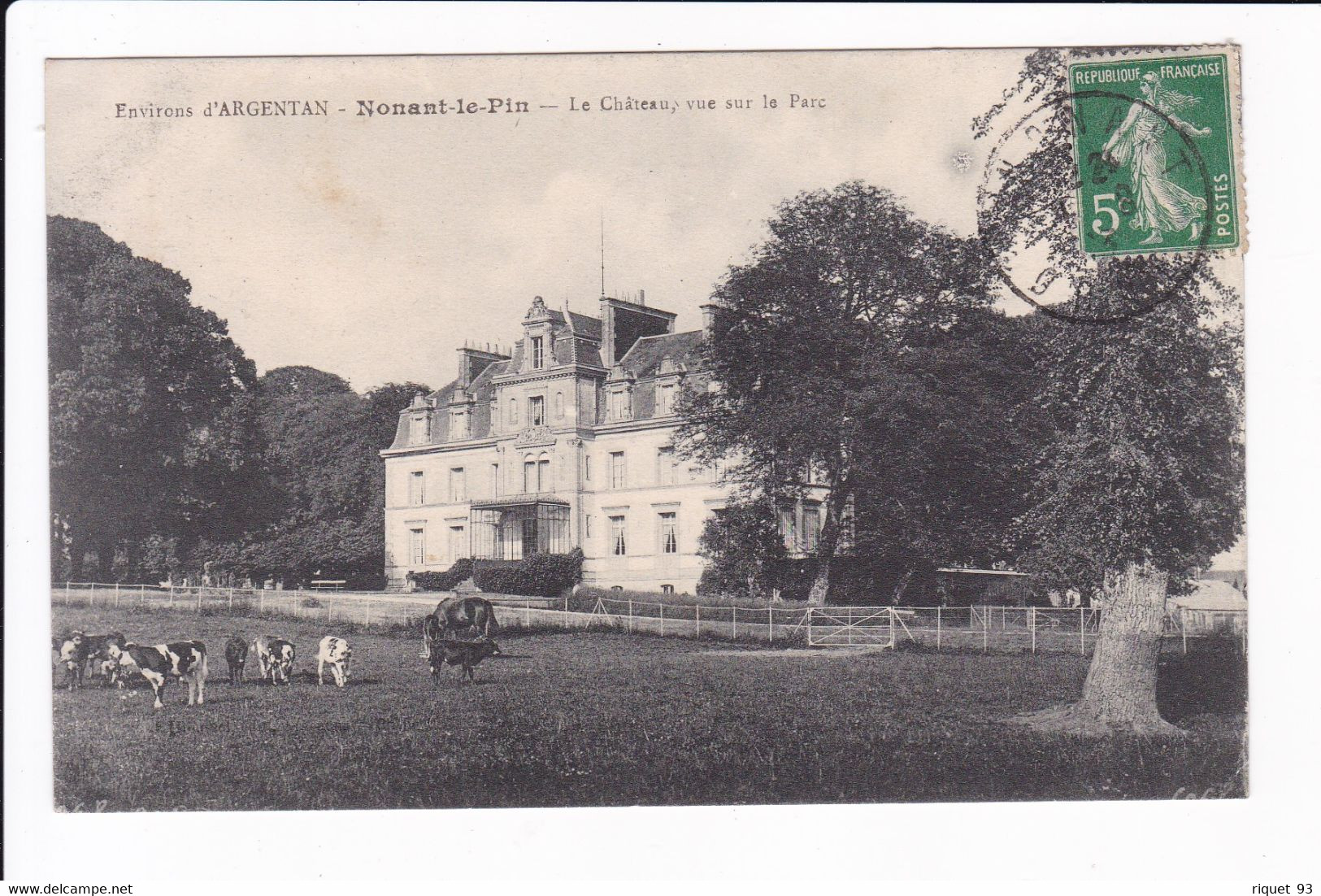 Environs D'ARGENTAN - Nonant-le-Pin - Le Château, Vue Sur Le Parc - Autres & Non Classés