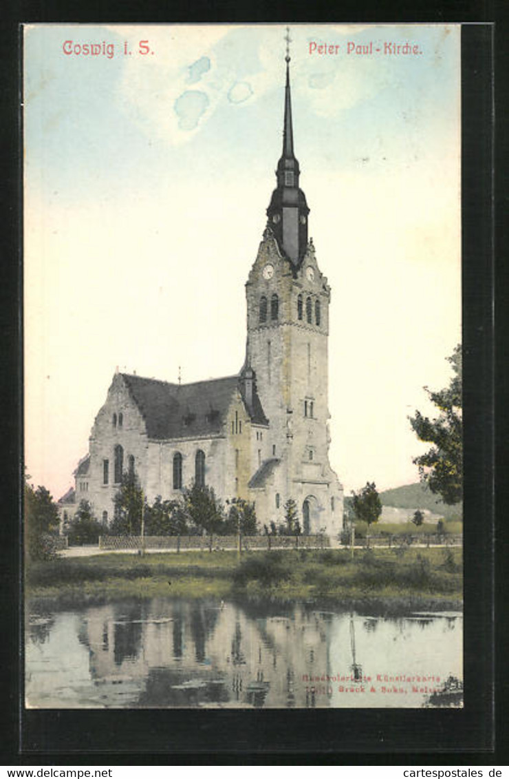 AK Coswig I. S., Peter Paul-Kirche - Coswig