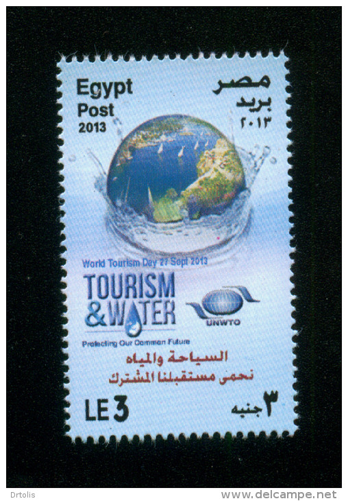 EGYPT / 2013 / UN / UNWTO / WORLD TOURISM DAY / TOURISM & WATER / THE NILE RIVER / BOATS / TREES / ENVIRONMENT / MNH  VF - Ungebraucht