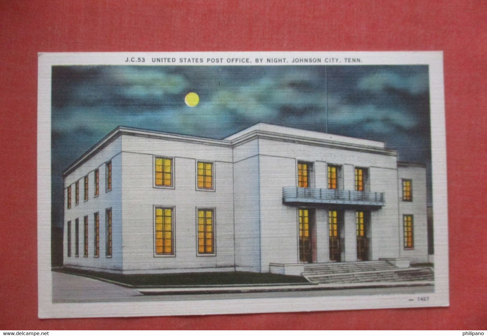 Post Office By Night    Tennessee > Johnson City  Ref  4988 - Johnson City