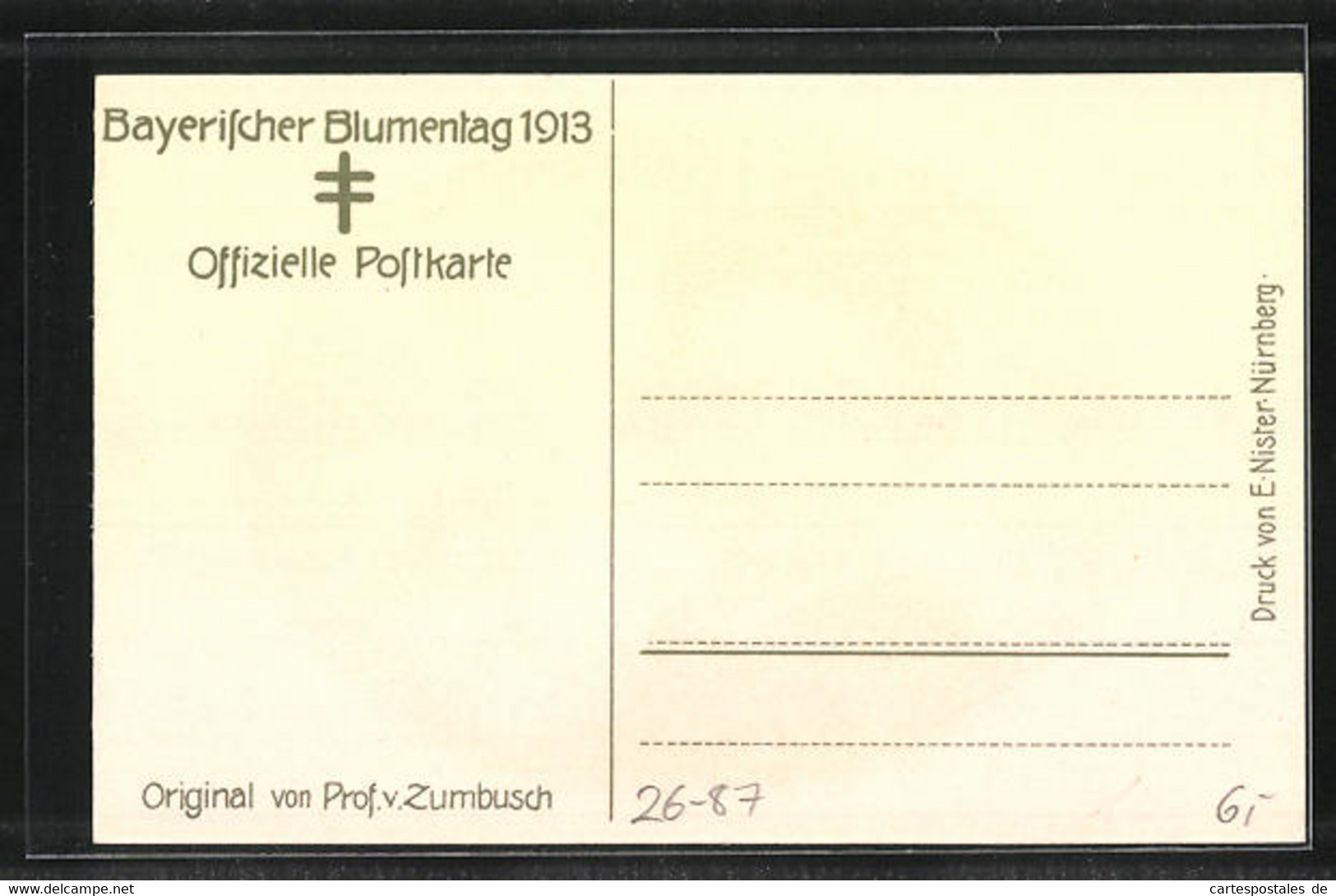 Künstler-AK Ludwig Von Zumbusch: Kind Mit Blume, Bayerischer Blumentag 1913 - Zumbusch, Ludwig V.