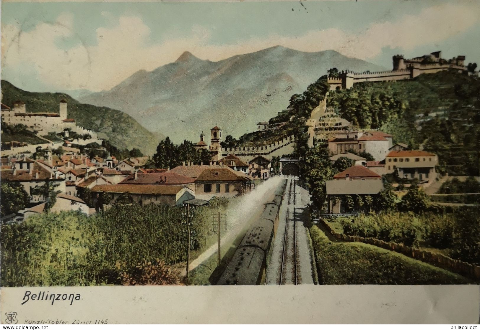 Suisse (TI) Bellinzona // Train - Tunnel - Railway 1904 - Andere & Zonder Classificatie