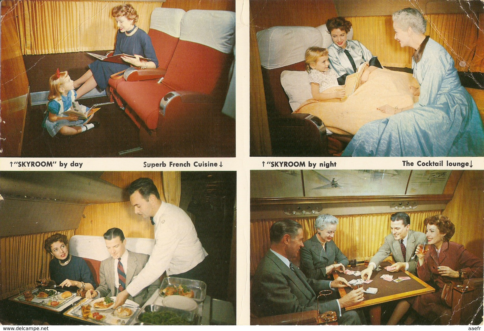 CP Air France 1959 - Super Constellation,  The Golden Parisian, Sky-room Service - Ligne Paris - New York - 1946-....: Modern Era