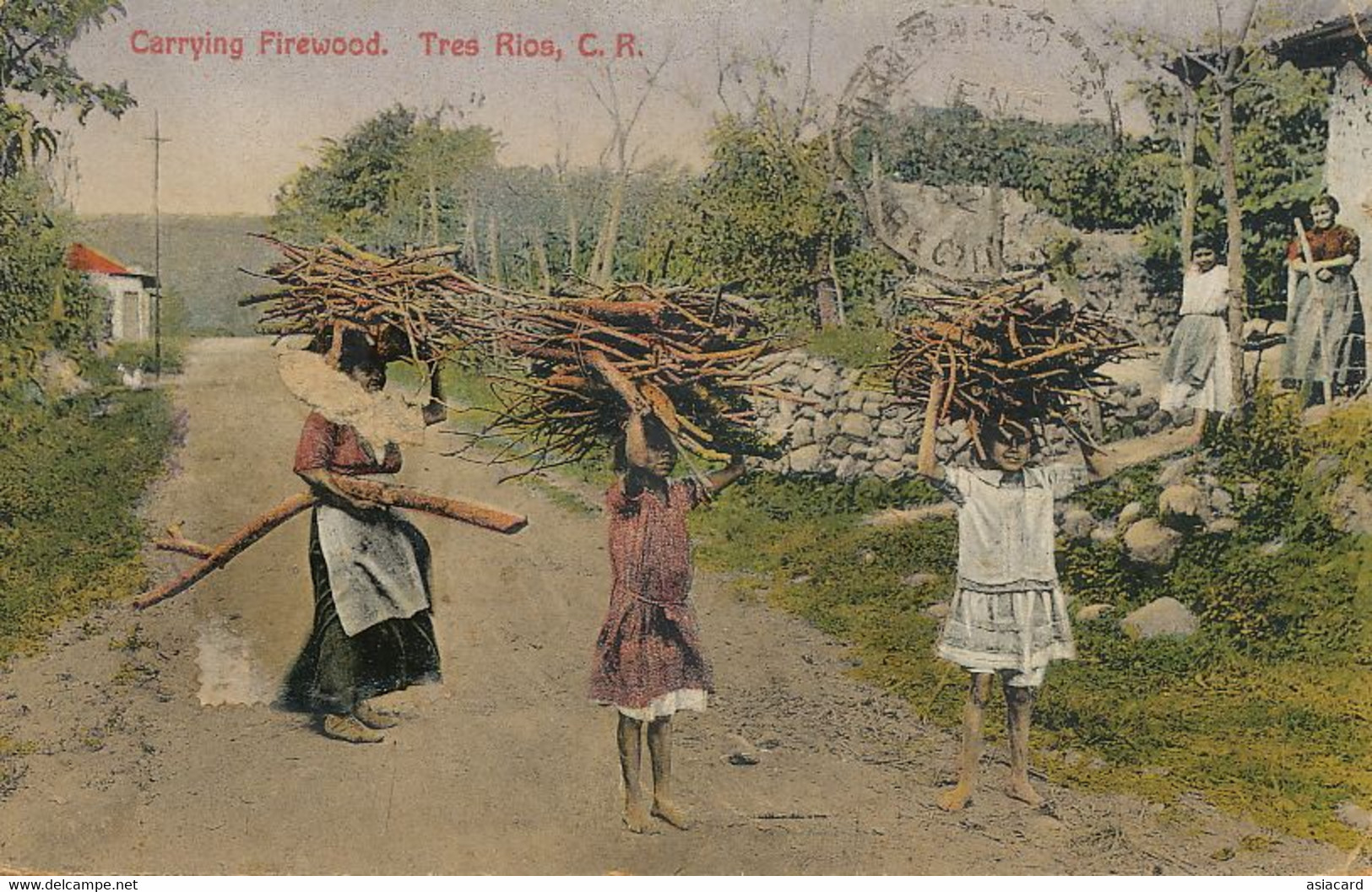 Tres Rios Carrying Firewood. Travail Des Enfants . Transport Bois Edit Gomez Miralles Sent To Guantanamo Cuba - Costa Rica