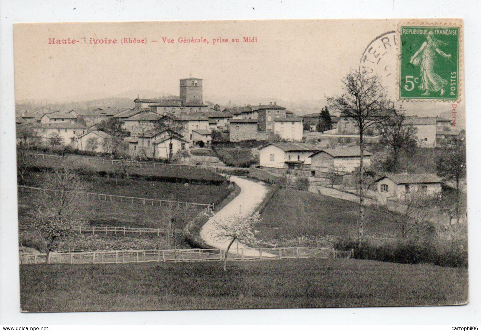 - CPA HAUTE-RIVOIRE (69) - Vue Générale, Prise Au Midi - Photo Delorme - - Other & Unclassified