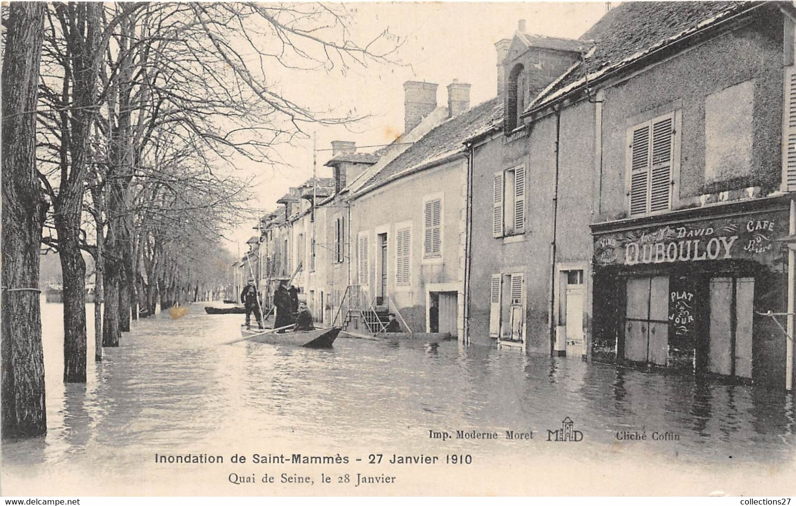 77-SAINT-MAMMES-INONDATION,  27 JANVIER 1910, QUAI DE SEINE, LE 28 JANVIER - Saint Mammes