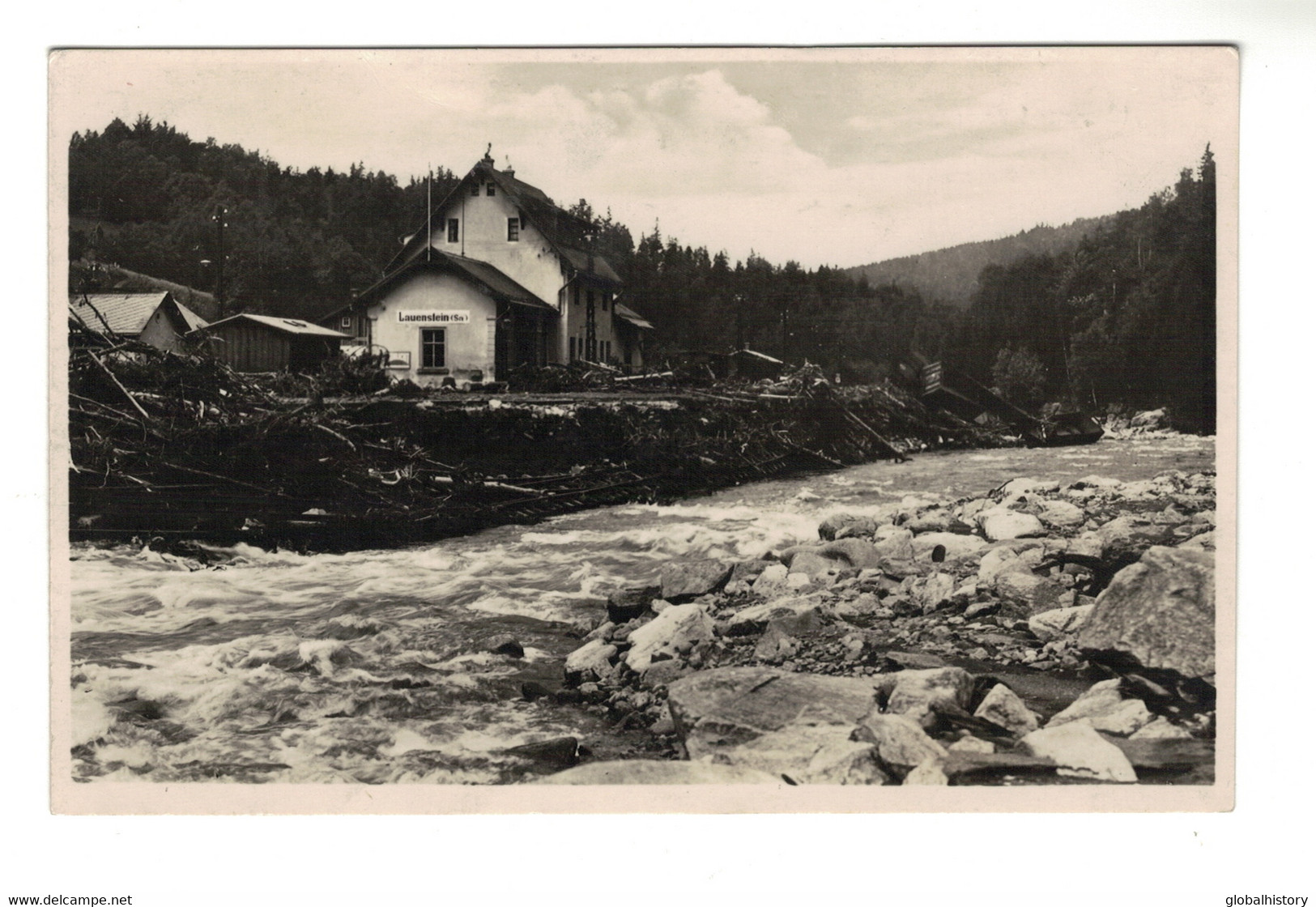 DG2086 - SACHSEN - LAUENSTEIN I. Sa - ZERSTÖRTER EiSENBAHNZUG 8 JULI 1927 - PARTIE Am BAHNHOF - Lauenstein