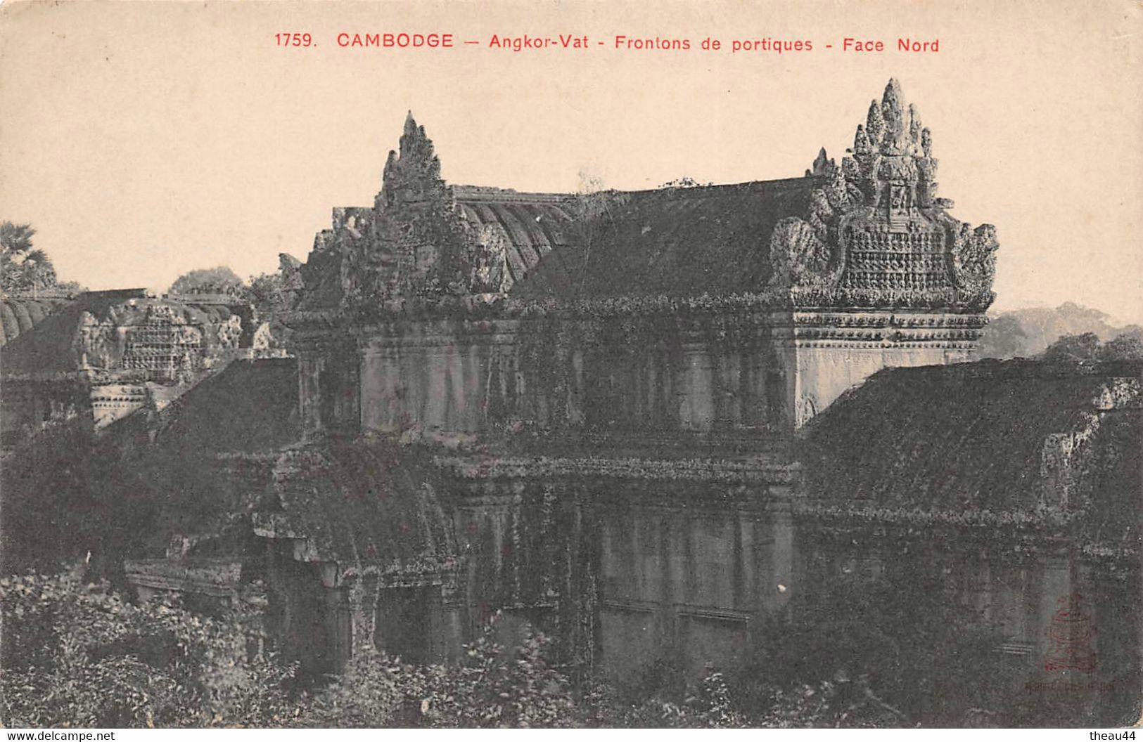 ¤¤   -   CAMBODGE   -  ANGKOR-VAT  -  Frontons De Portiques  -  Face Nord    -   ¤¤ - Camboya