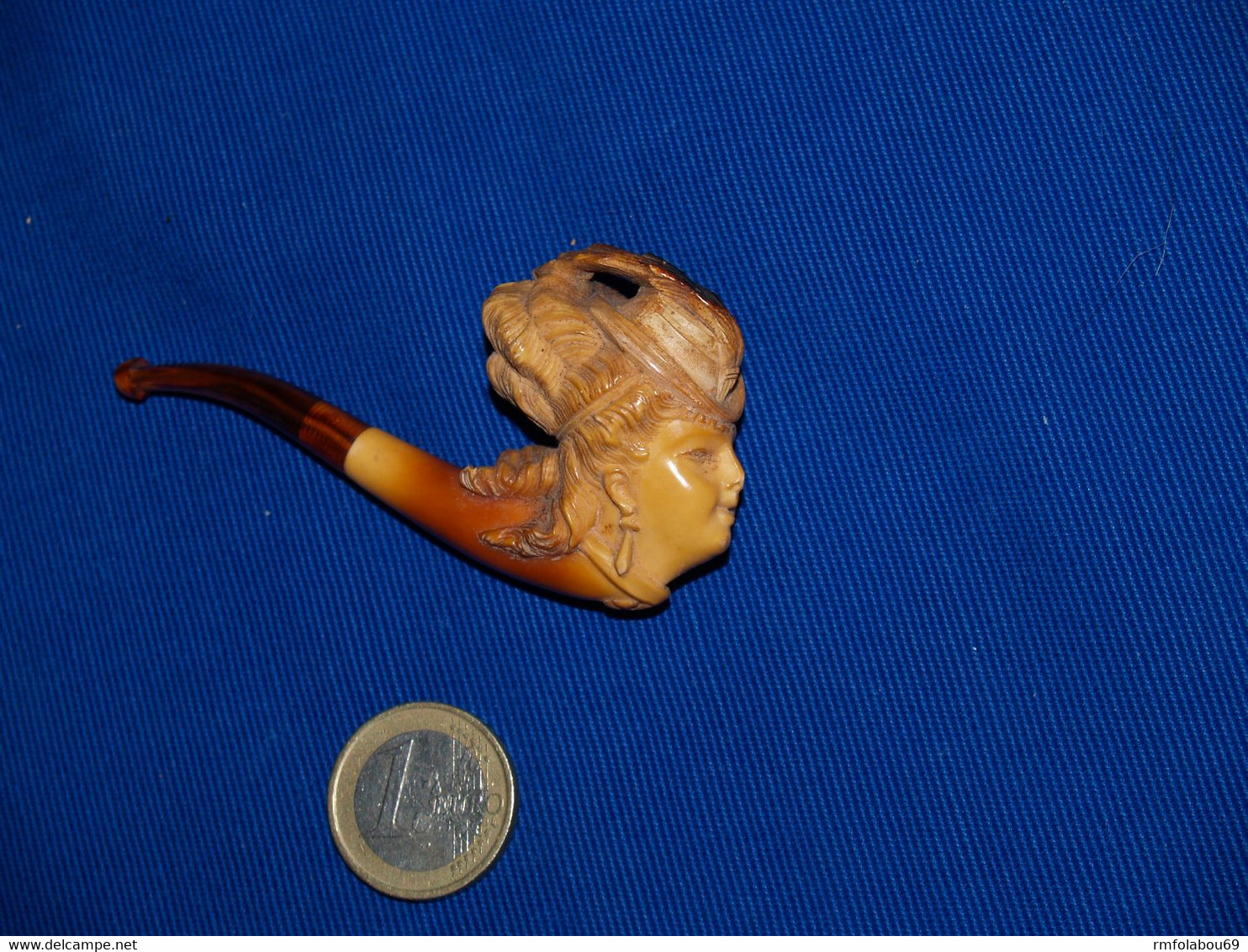 Ancienne Petite Pipe En écume *décor D'une élégante" - Meerschaumpfeifen