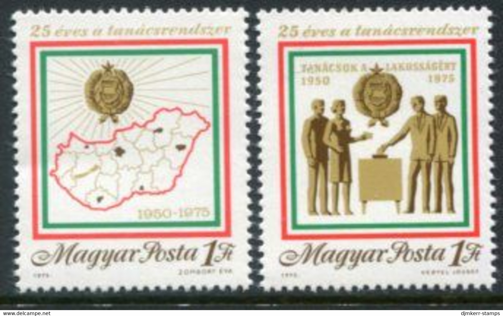 HUNGARY 1975 Council System MNH / **..  Michel 3068-69 - Unused Stamps