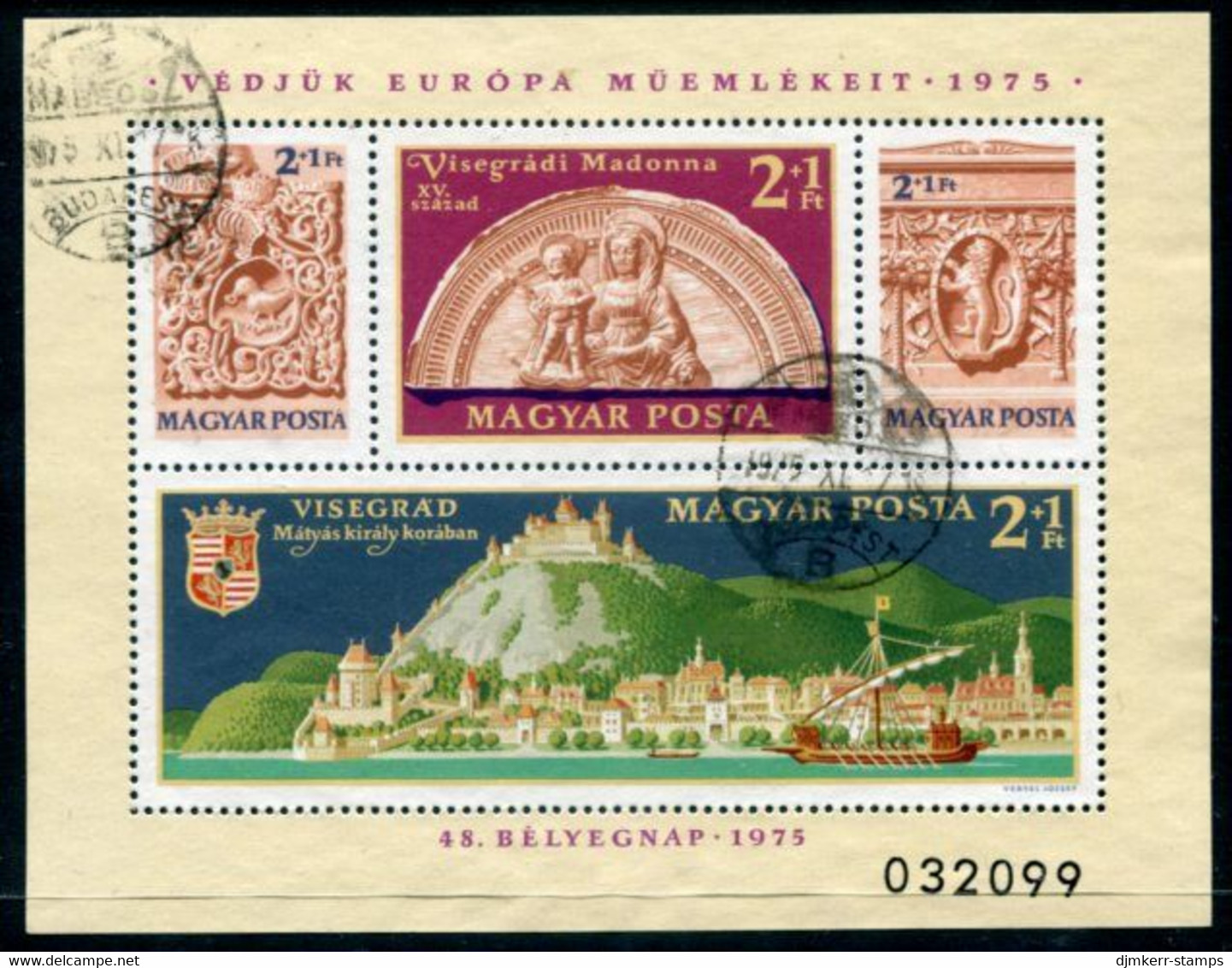 HUNGARY 1975 Stamp Day: Protection Of Monuments Block Used..  Michel Block 115 - Gebraucht