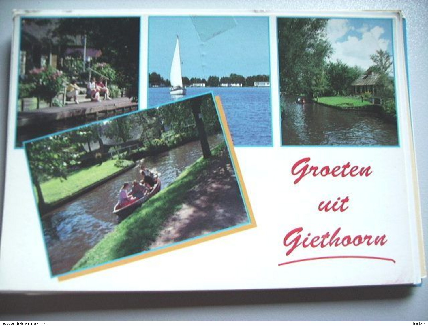 Nederland Holland Pays Bas Giethoorn Met Zeil- En Fluisterbootje - Giethoorn