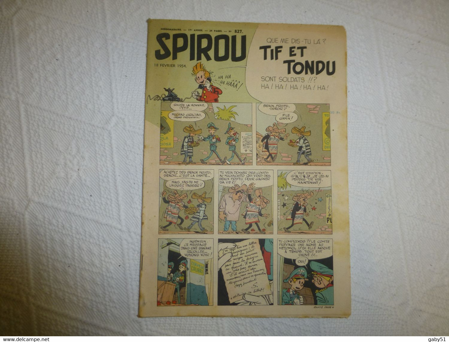 SPIROU N° 827, 18 Février 1954,  ; REV 05 - Spirou Magazine