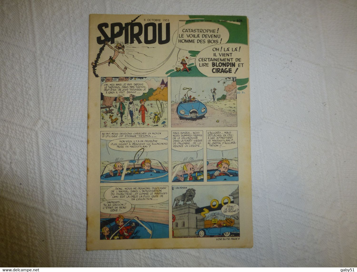 SPIROU N° 808, 8 Octobre 1953  ; REV 05 - Spirou Magazine