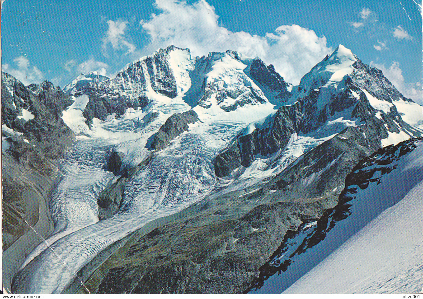 Saint-Moritz Et Ses Environs Vue De Corvatsch, Piz Bernina, Piz Roseg Et Tschiervagletscher - Tschierv