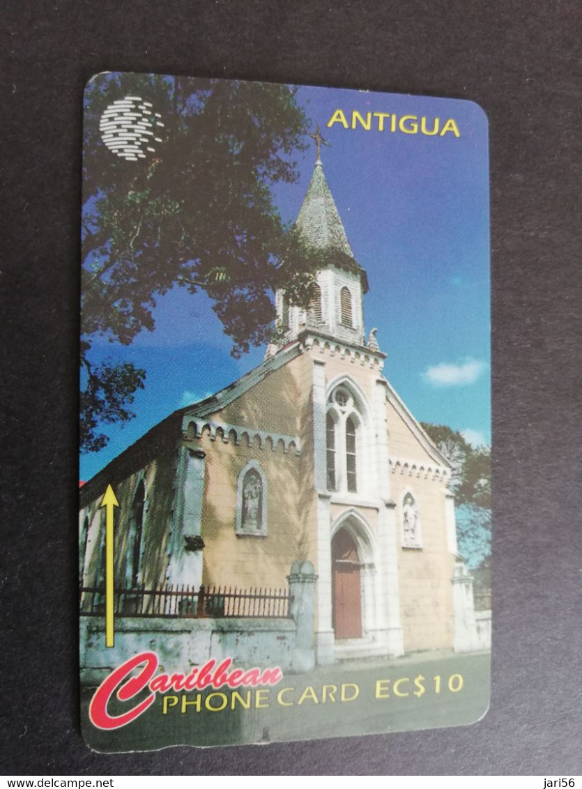 ANTIGUA  $10,-  GPT  ST JOSEPHS ROMAN CATOLIC CATHEDRAL   18CATD     $10,-    USED CARD  ** 5695** - Antigua And Barbuda