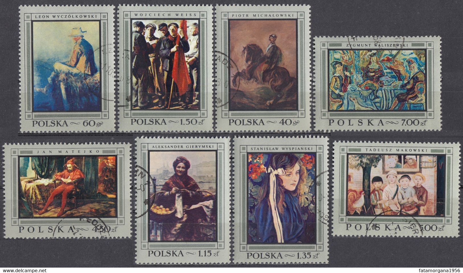 POLSKA - 1968 - Serie Completa Usata: Yvert 1714/1721, 8 Valori, Come Da Immagine. - Usados