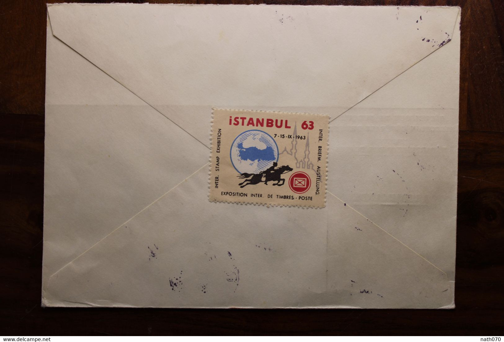 Turquie 1963 Recommandé Röttingen Türkei Air Mail Cover Par Avion Allemagne Turkey Türkiye - Covers & Documents