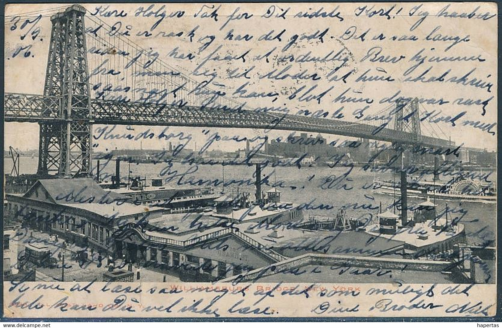 Williamsburg Bridge, New York - Posted 1906, Undivided Back - Bridges & Tunnels