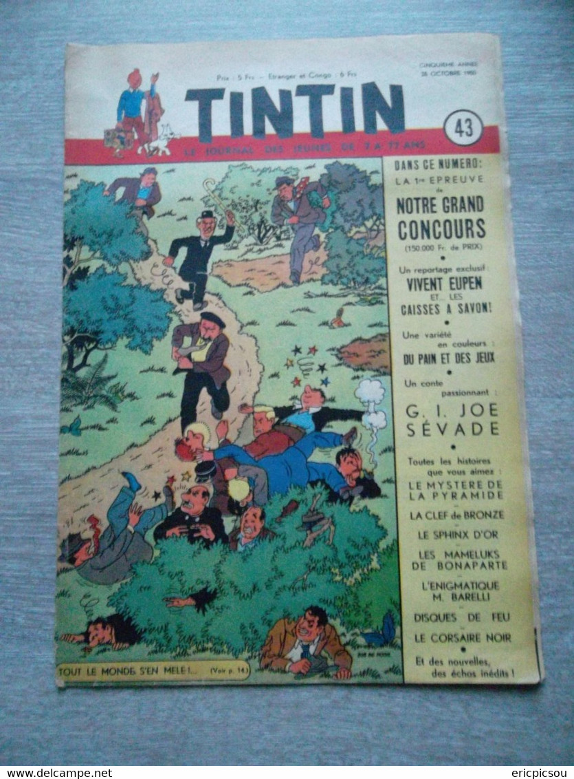 Tintin ( Magazine L'hebdomadaire ) 1950 N°43 - Tintin