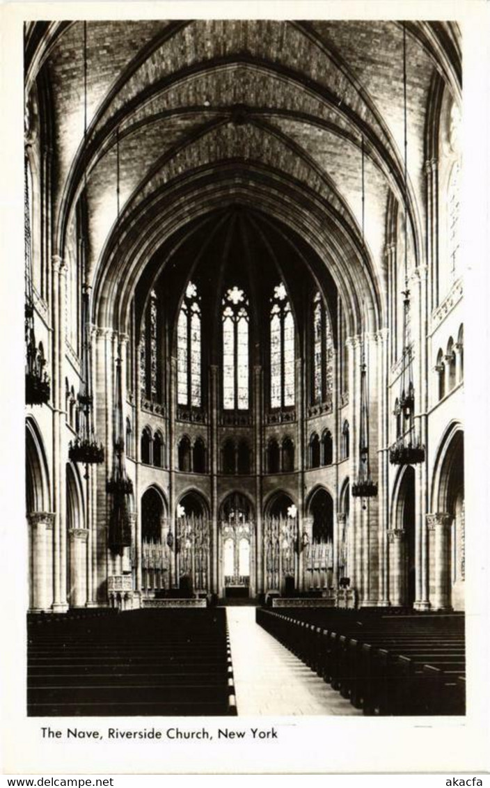 CPA AK The Nave Riverside Church NEW YORK CITY USA (769926) - Churches