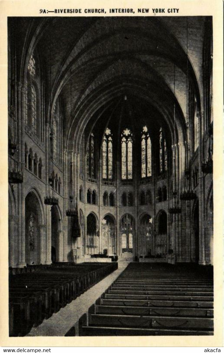 CPA AK Riverside Church Interior NEW YORK CITY USA (769964) - Churches