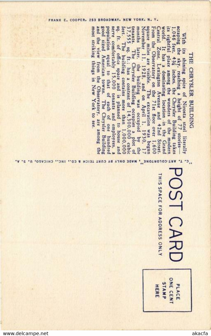 CPA AK Chrysler Building NEW YORK CITY USA (790071) - Chrysler Building