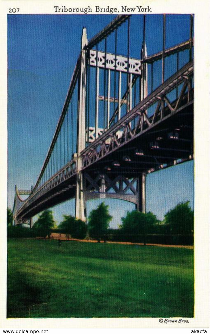 CPA AK Triborough Bridge NEW YORK CITY USA (790120) - Ponts & Tunnels