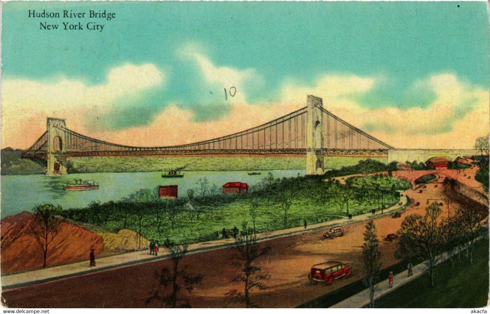 CPA AK Hudson River Bridge NEW YORK CITY USA (790291) - Brücken Und Tunnel