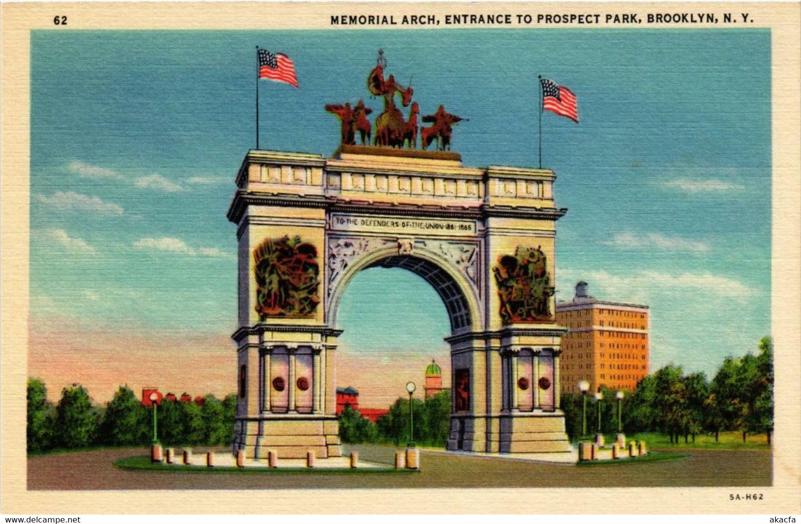 CPA AK Memorial Arch Entrance To Prospect Park NEW YORK CITY USA (790319) - Parchi & Giardini