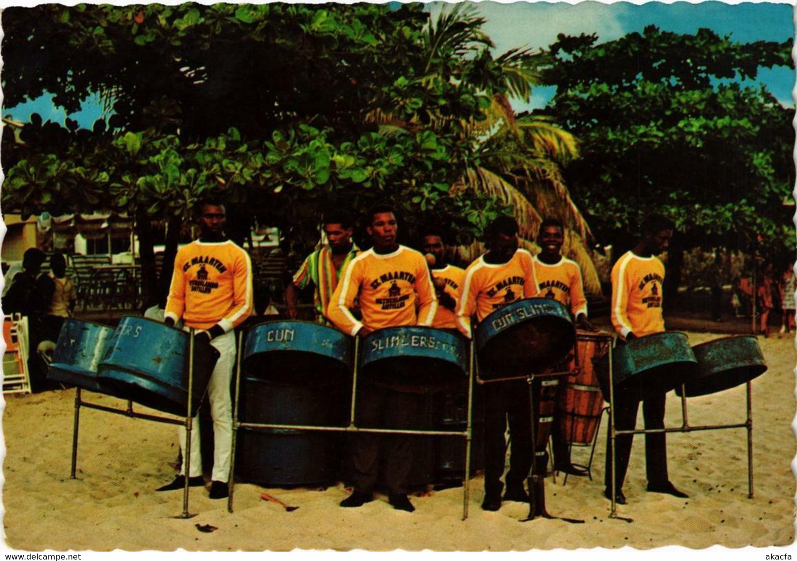 CPM AK The Famous St-Martin Gun Slingers Steelband St-MARTIN (750214) - Sint-Marteen