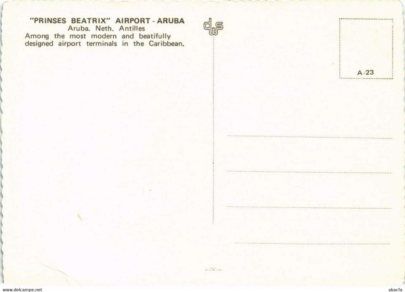 CPM AK Prinses Beatrix Airport ARUBA (750302) - Aruba