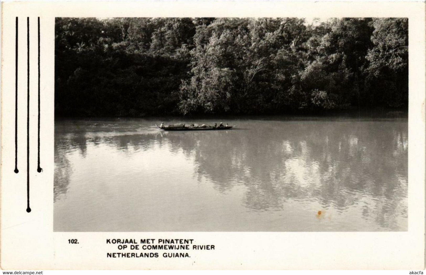 CPA AK Korjaal Met Pinatent Op De Commewijne Rivier SURINAME (750368) - Suriname