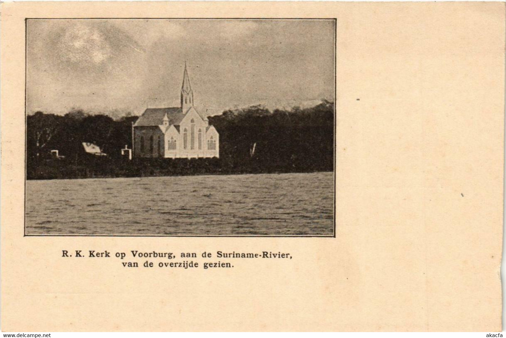 CPA AK R.K.Kerk Op Voorburg Aan De Suriname Rivier SURINAME (750387) - Suriname