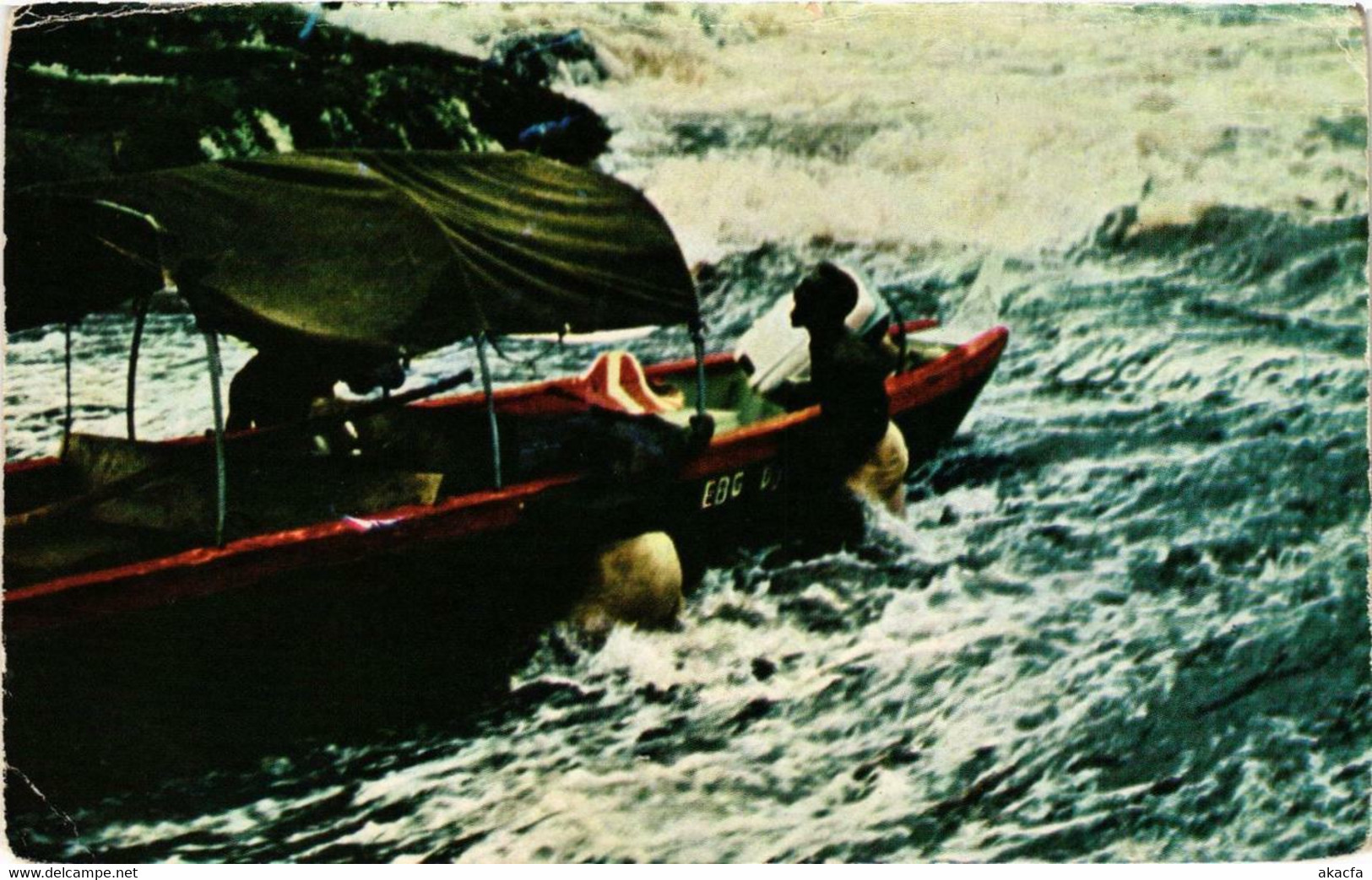 CPM AK Mission Canoe E.B.G.S. In Waterfall SURINAME (750435) - Surinam