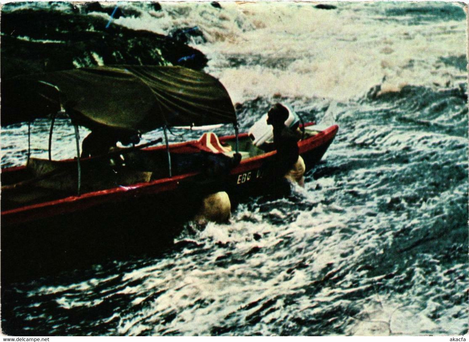 CPM AK Mission Canoe E.B.G.S. In Waterfall SURINAME (750476) - Surinam