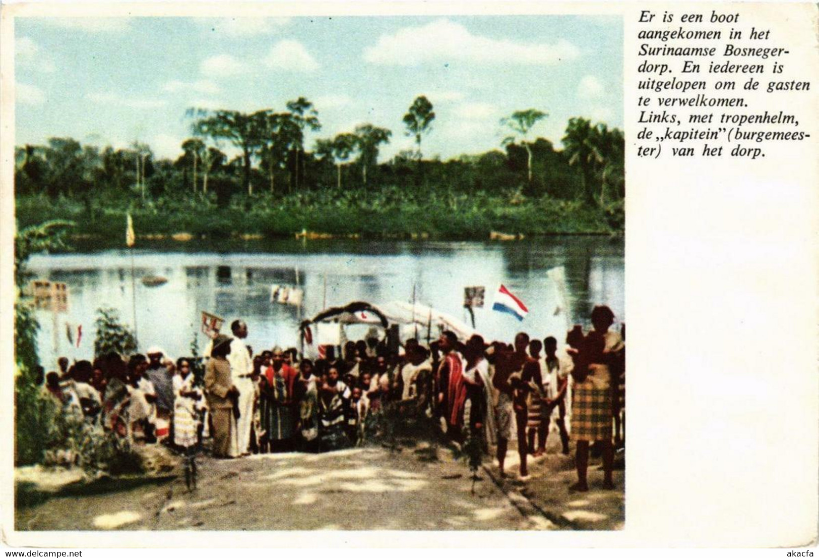 CPM AK Er Is Een Boot Aangekomen In Het Surinaamse Bosn. SURINAME (750482) - Surinam