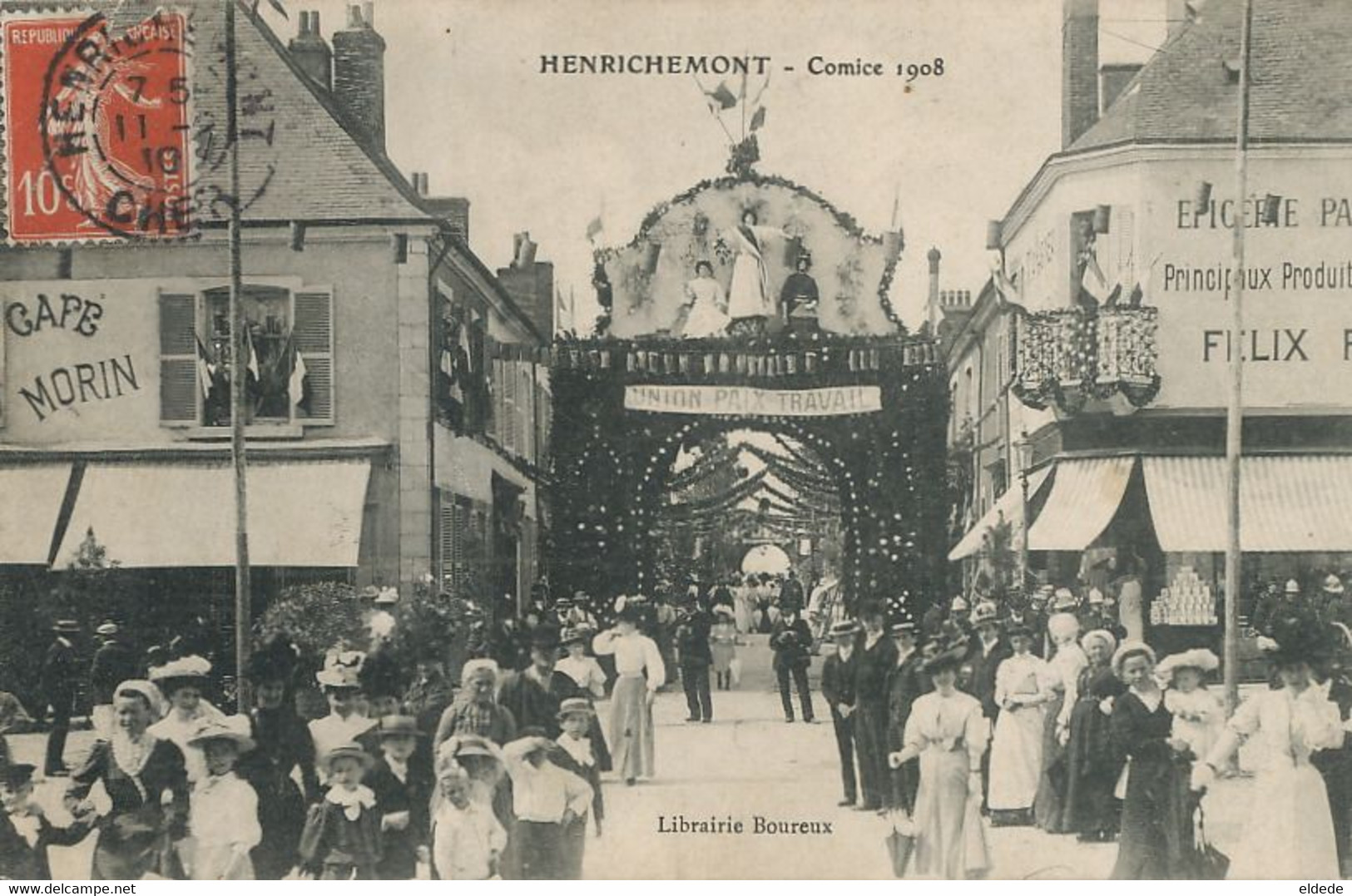 Henrichemont  Comice 1908 Union Paix Travail Arc De Triomphe - Henrichemont