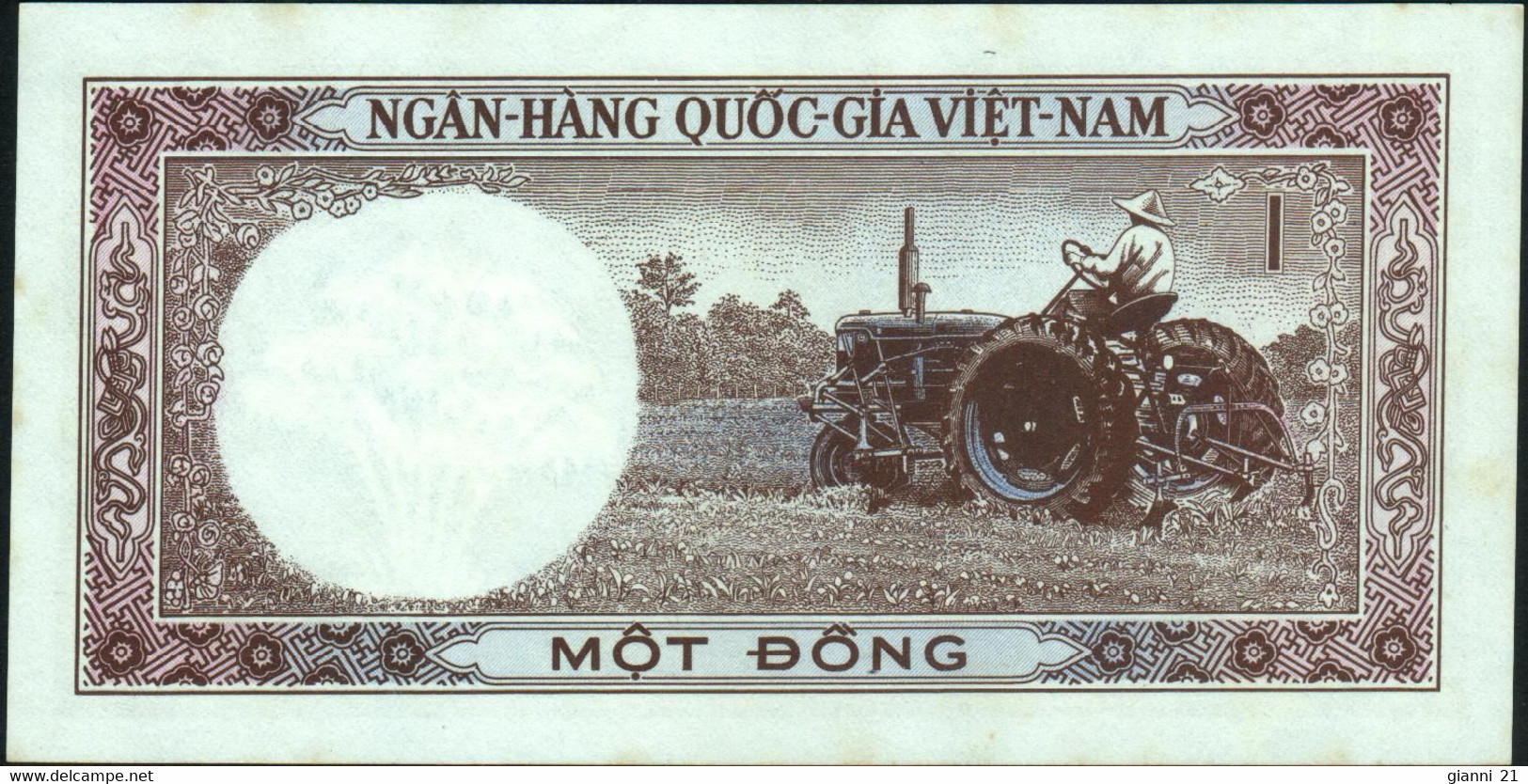 ♛ VIETNAM SOUTH - 1 Dong Nd.(1964) {Ngân-Hàng Quốc-Gia Việt-Nam} AU-UNC P.15 - Vietnam